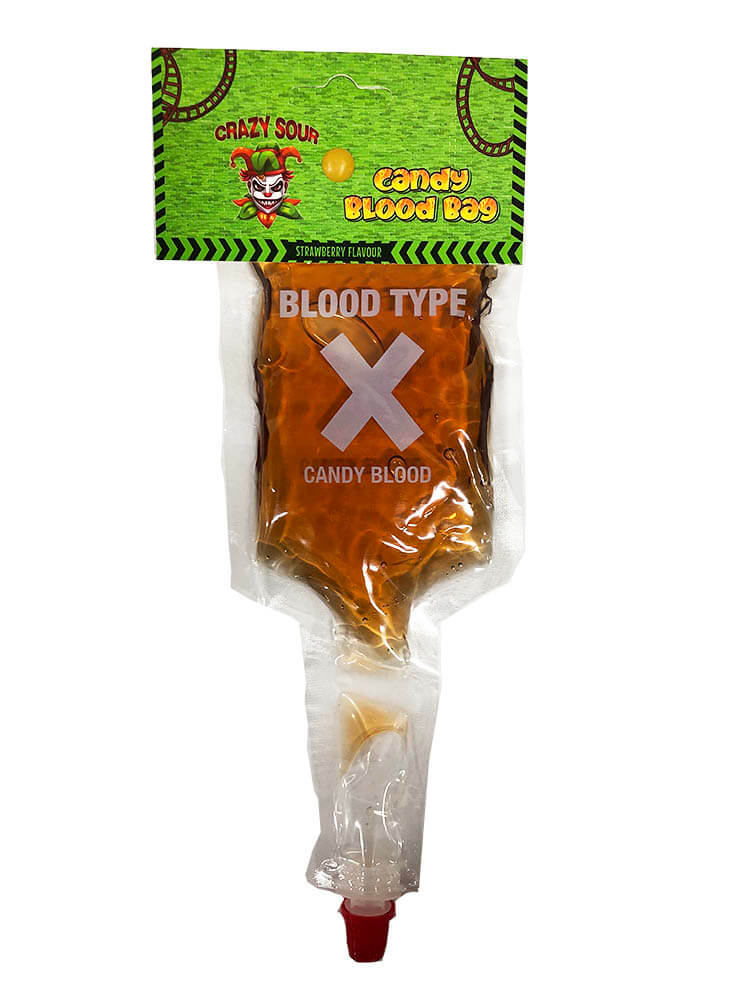 Läs mer om Crazy Sour Candy Blood Bag 100g