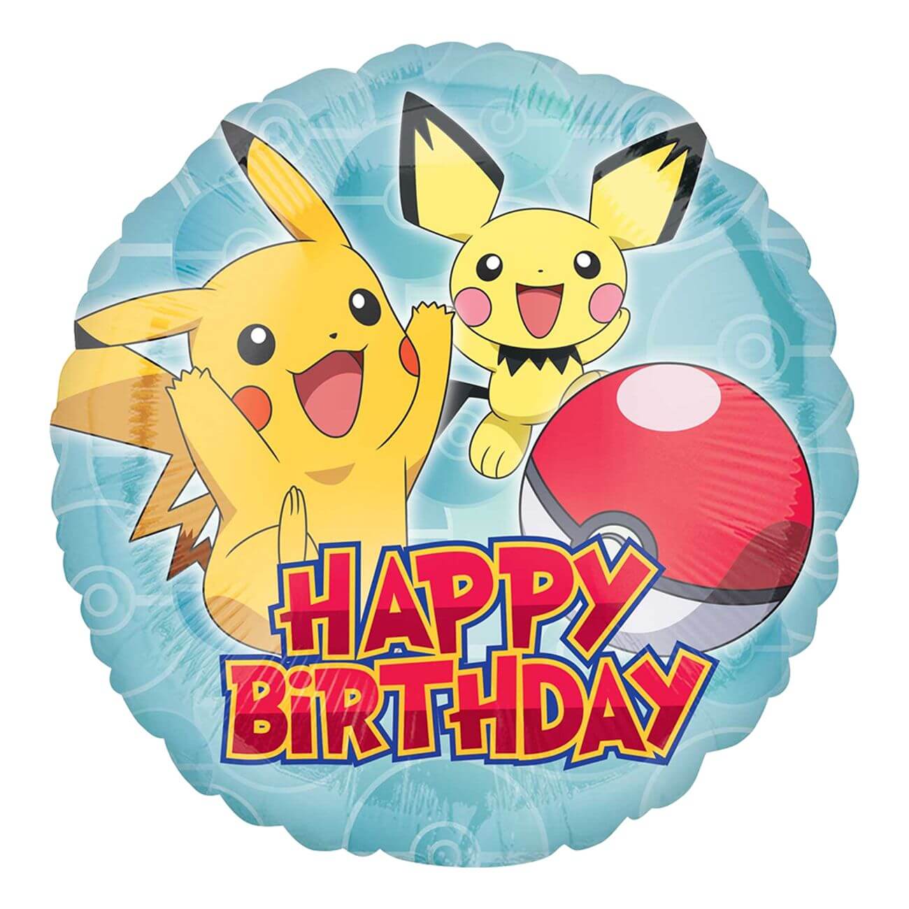 Folieballong Happy Birthday Pokémon