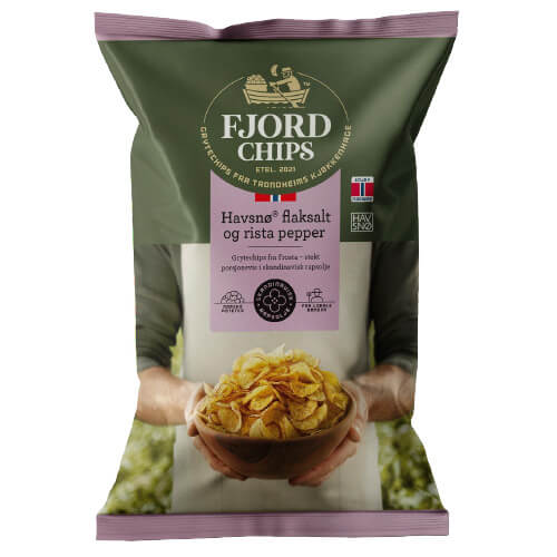 Fjordchips Havsnö Flingsalt & Svartpeppar 150g
