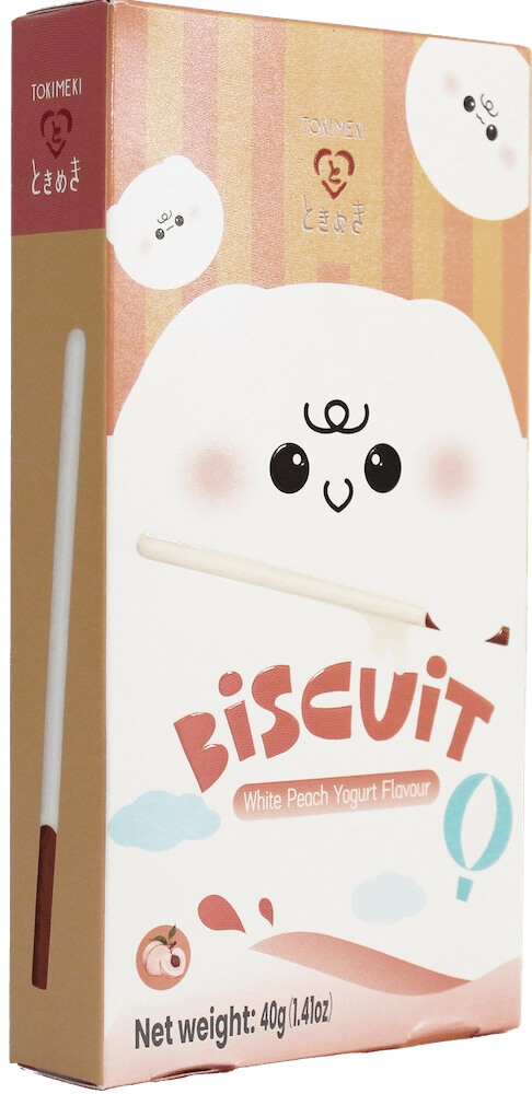 Läs mer om Tokimeki Biscuit Stick - White Peach Yoghurt 40g