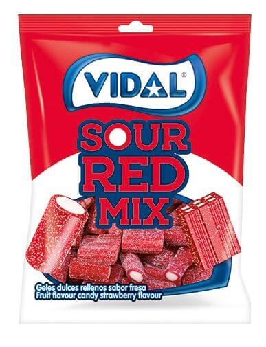Läs mer om Vidal Sour Red Mix 90g