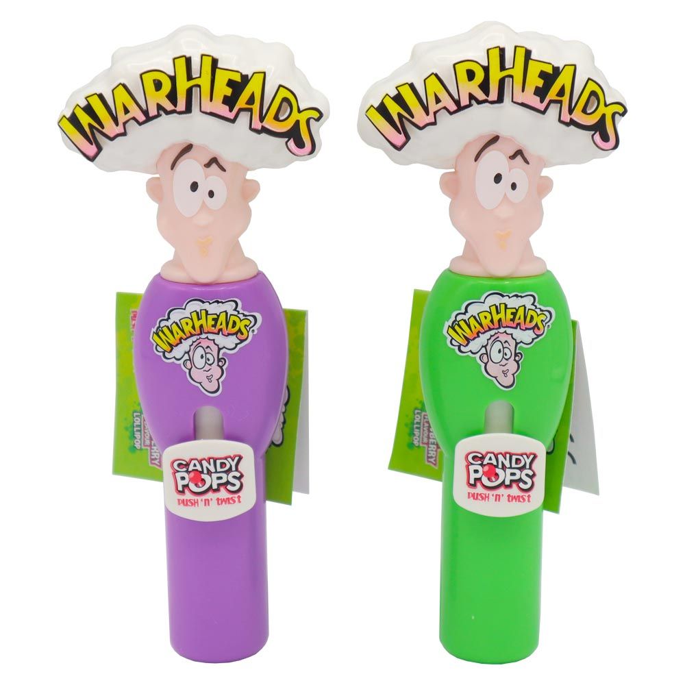 Läs mer om Warheads Candy Pop Push N Twist Lollipop