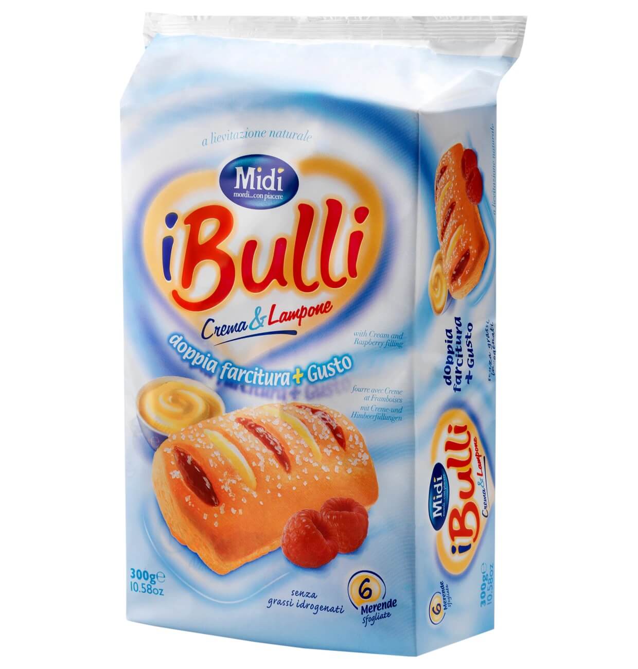 Läs mer om Midi Bulli Merende Raspberry & Cream 6-pack 300g