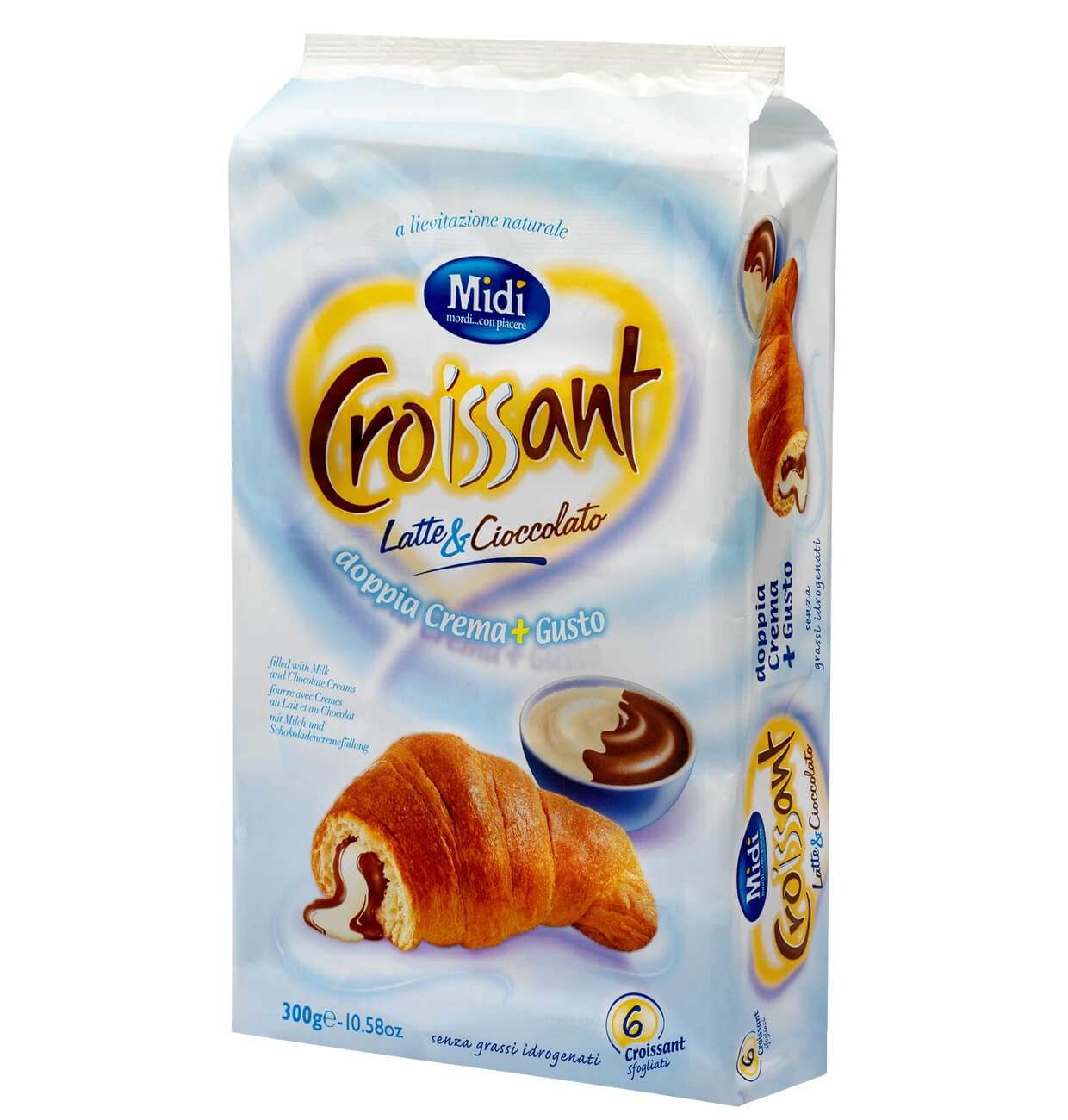 Midi Croissant Milk & Chocolate 6-pack 300g