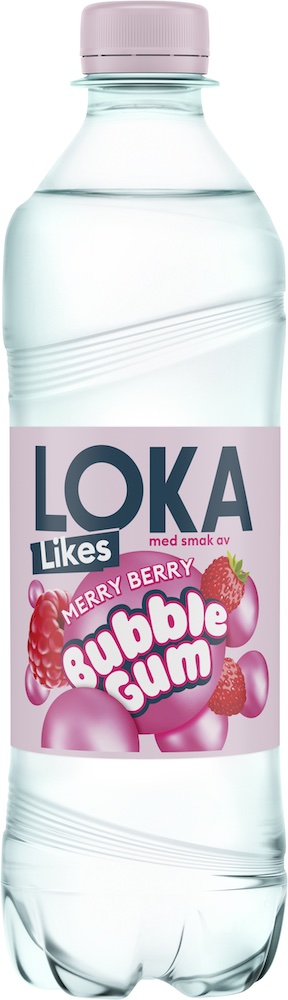 Läs mer om Loka Likes Merry Berry Bubble Gum 50cl