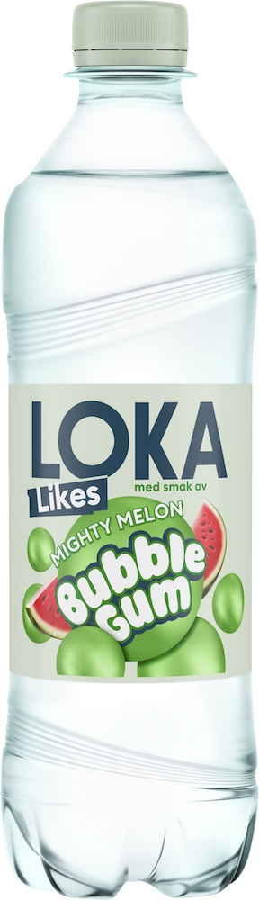 Läs mer om Loka Likes Mighty Melon Bubble Gum 50cl