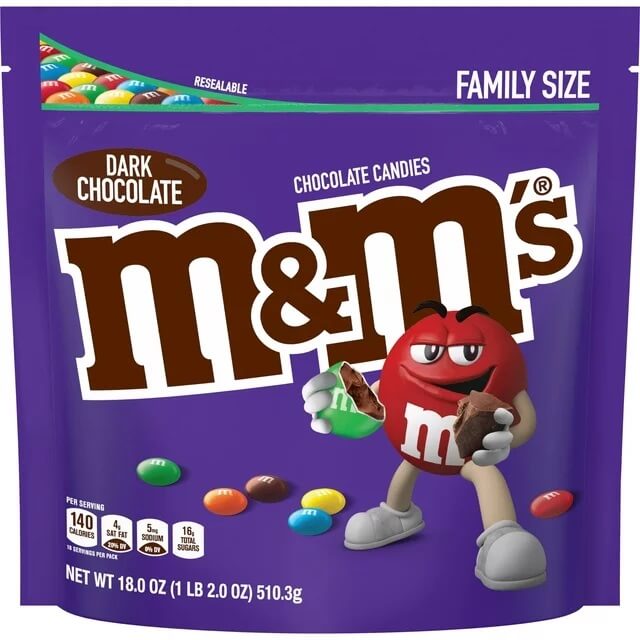 Läs mer om M&Ms Dark Chocolate Family Size 510g
