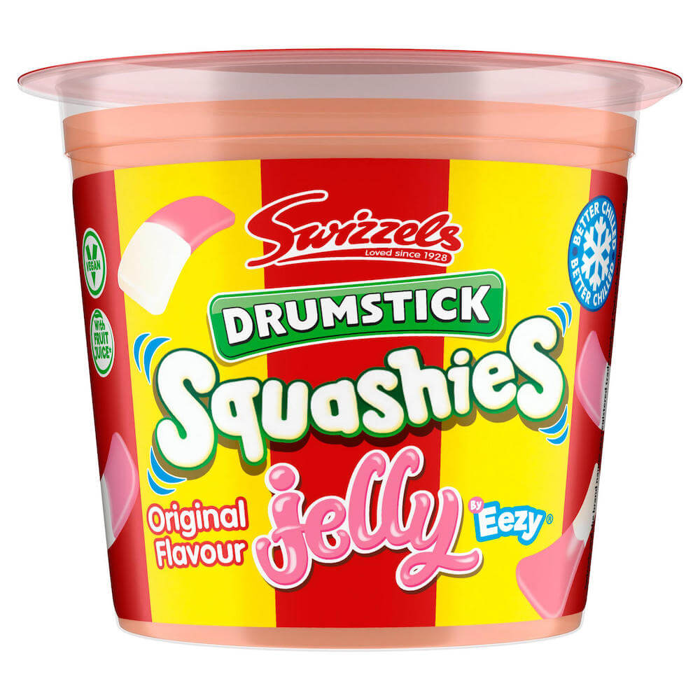 Läs mer om Swizzles Drumstick Squashies Jelly Tub Original Raspberry 125g