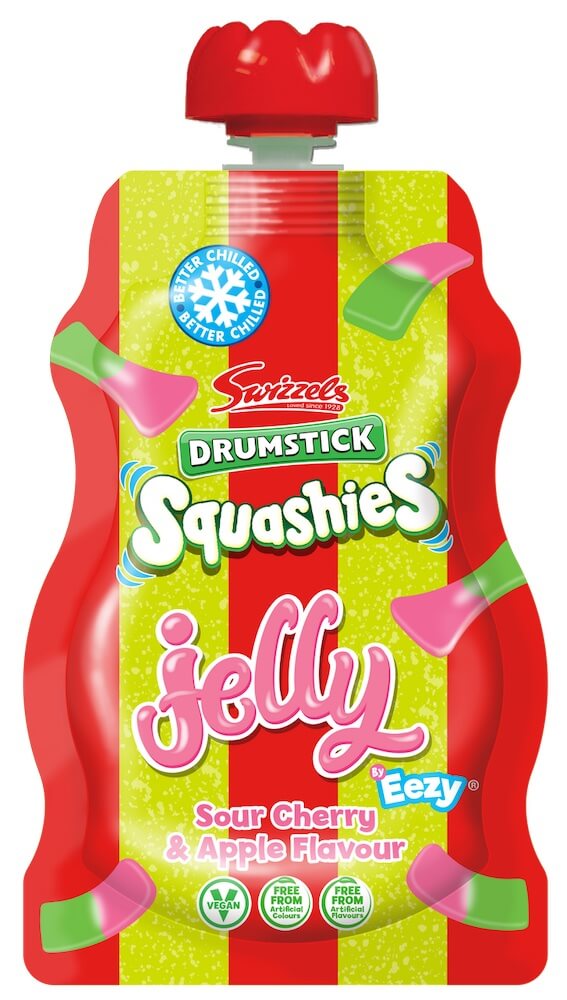 Läs mer om Swizzles Drumstick Squashies Jelly Pouch Cherry & Apple 80g