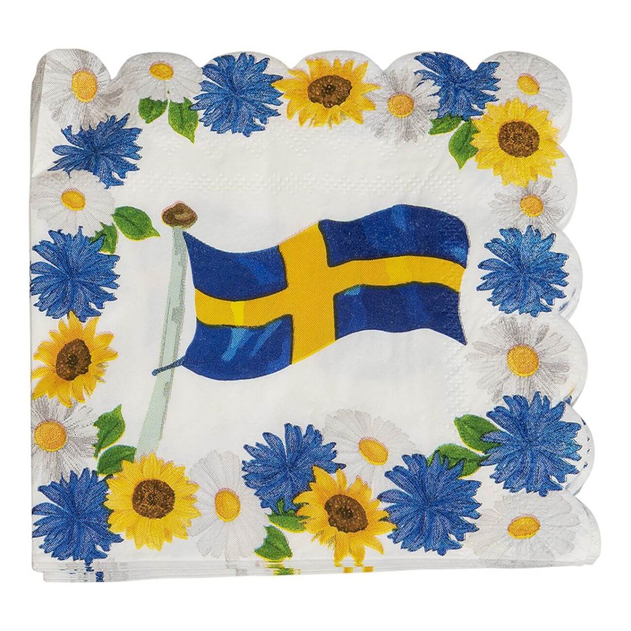 Servetter Svensk Sommar 16-pack | Festartiklar - Engångsartiklar | Gottegrisen