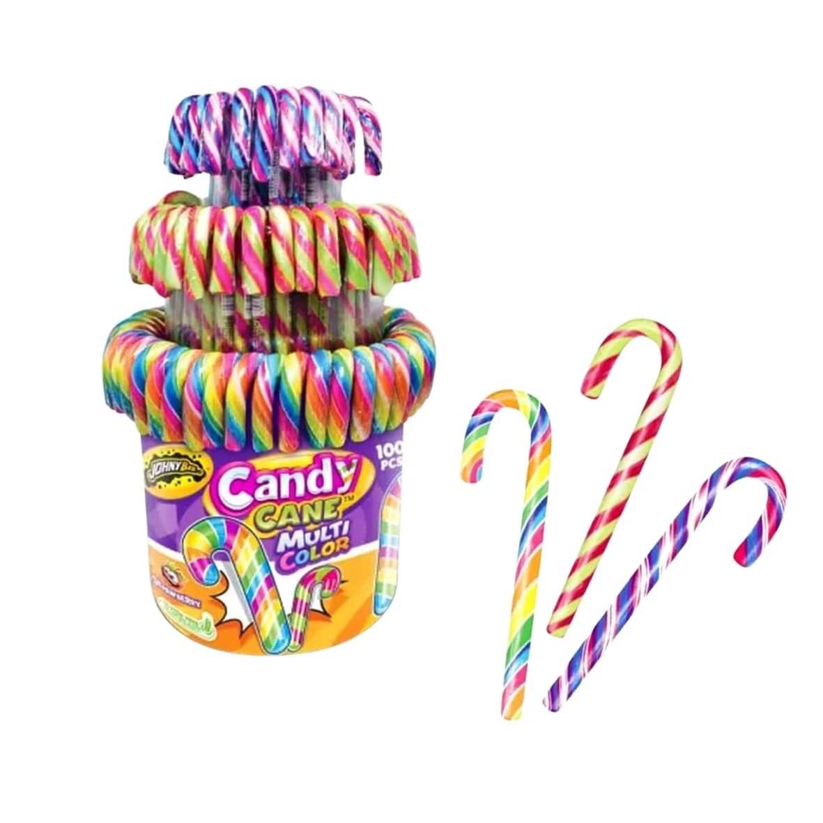 Johny Bee Candy Canes Multicolor 100st | Godis | Gottegrisen