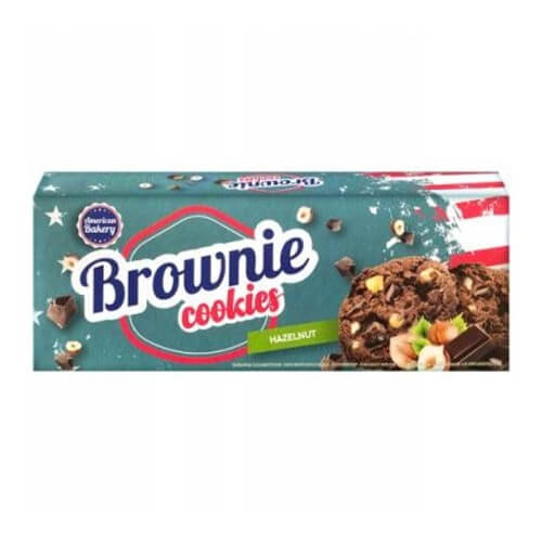 Läs mer om American Bakery Brownie Cookies Hazelnut 106g