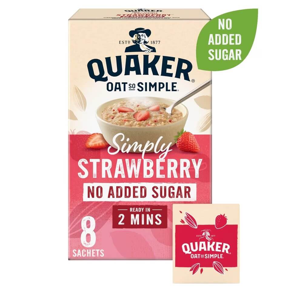 Läs mer om Quaker Oat so Simple No Added Sugar Strawberry 260g