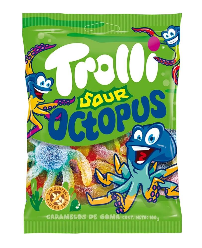 Trolli Sour Octopus 100g (BF:2025-04-11)