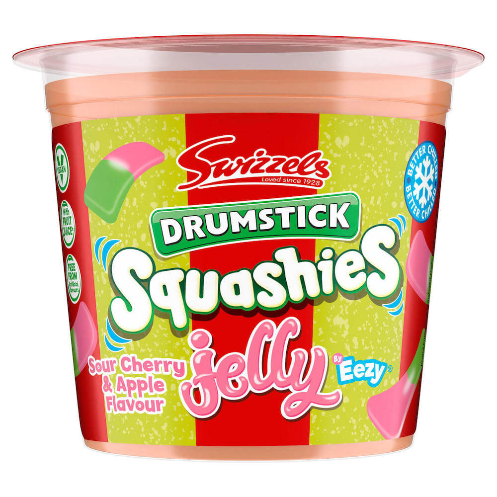 Läs mer om Swizzles Drumstick Squashies Jelly Tub Cherry Apple 125g