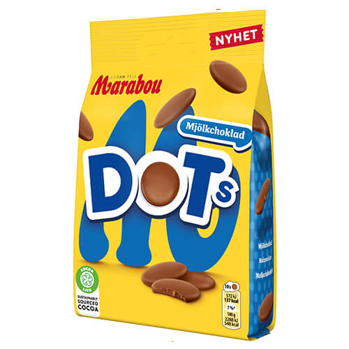 Läs mer om Marabou Dots Mjölkchoklad 120g