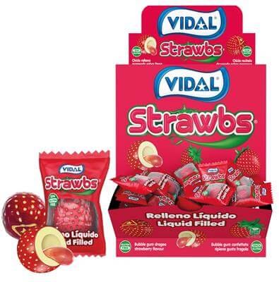 Läs mer om Vidal Strawbs Bubblegum 200st