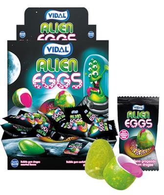 Läs mer om Vidal Alien Eggs Bubblegum 200st