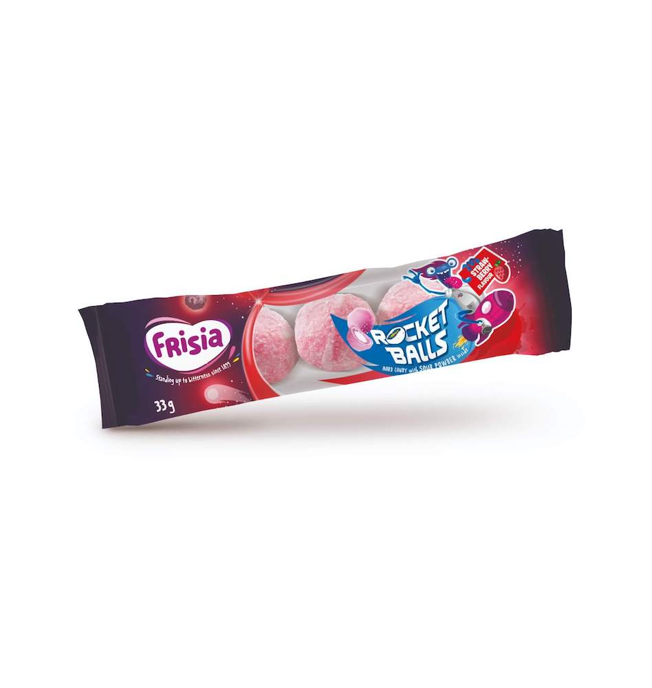 Läs mer om Frisia Rocket Balls - Strawberry 33g