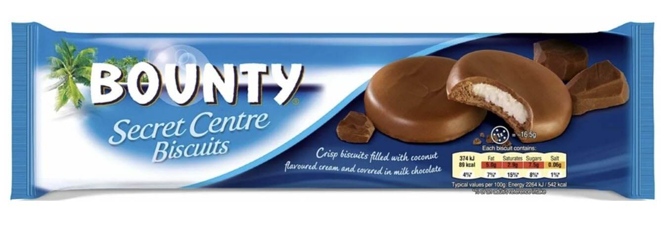 Läs mer om Bounty Secret Centre Biscuits 132g