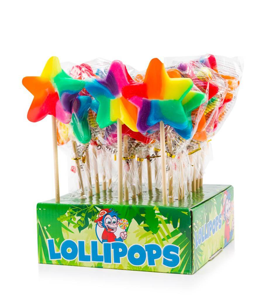 Läs mer om Felko Lolly Star Rainbow 40g