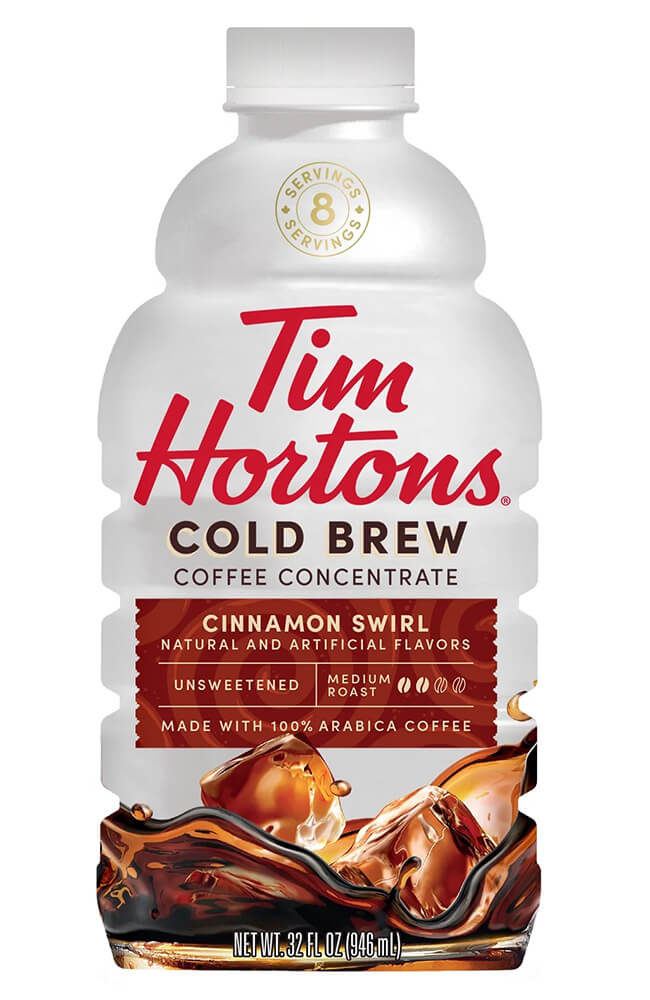 Tim Hortons Cold Brew Coffee Concentrate Cinnamon Swirl 946ml