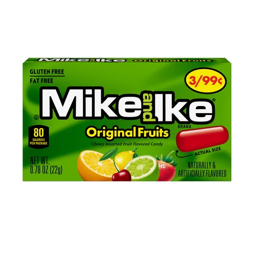 Mike and Ike Original Fruits 22g