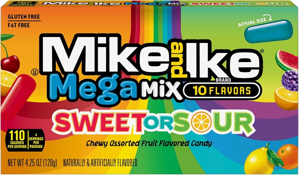 Läs mer om Mike and Ike Mega Mix Sweet or Sour 120g