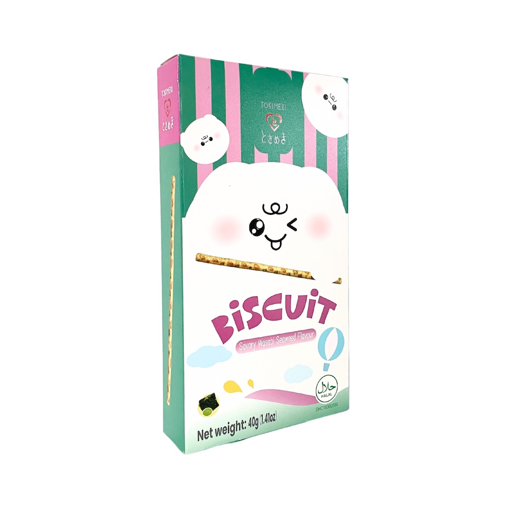 Tokimeki Biscuit Stick - Savoury Wasabi Seaweed Flavour 40g