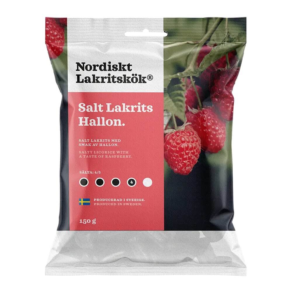 Nordiskt Lakritskök Salt Lakrits Hallon 150g