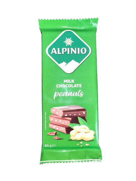 Alpinio Milk Chocolate Peanuts 85g