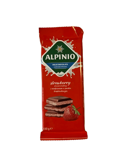 Alpinio Milk Chocolate Strawberry 100g