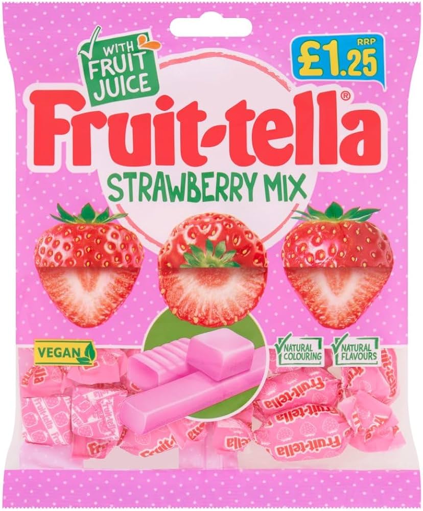 Fruit-tella Strawberry Mix 135g | Godis | Gottegrisen