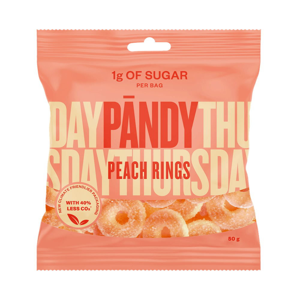 Läs mer om Pandy Candy Peach Rings 50g