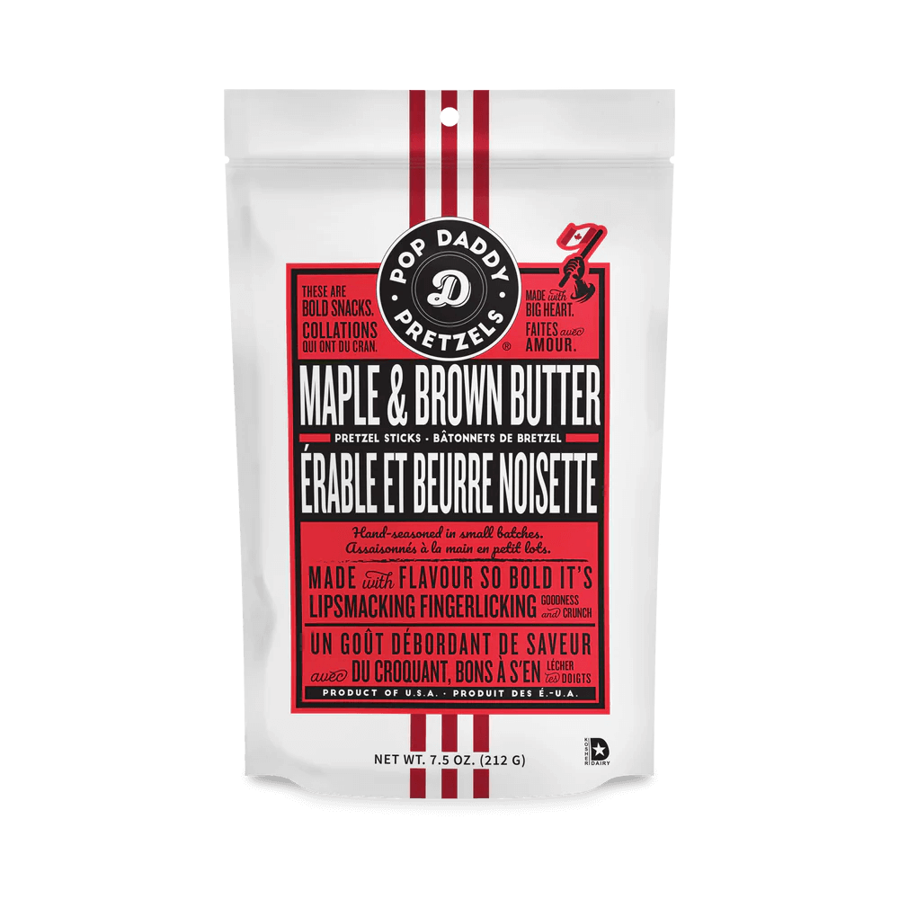 Läs mer om Pop Daddy Pretzel Sticks Maple & Brown Butter 212g