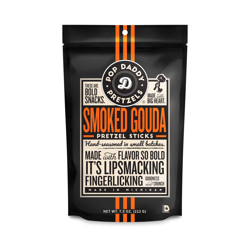 Läs mer om Pop Daddy Pretzel Sticks Smoked Gouda 212g