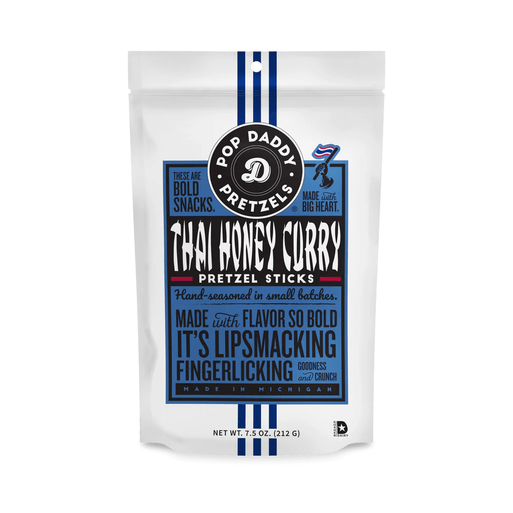 Läs mer om Pop Daddy Pretzel Sticks Thai Honey Curry 212g