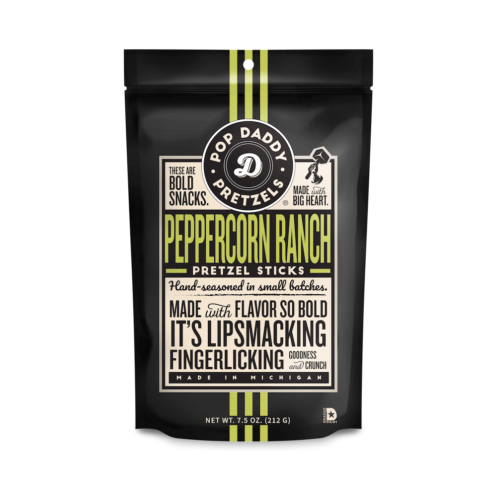 Läs mer om Pop Daddy Pretzel Sticks Peppercorn Ranch 212g