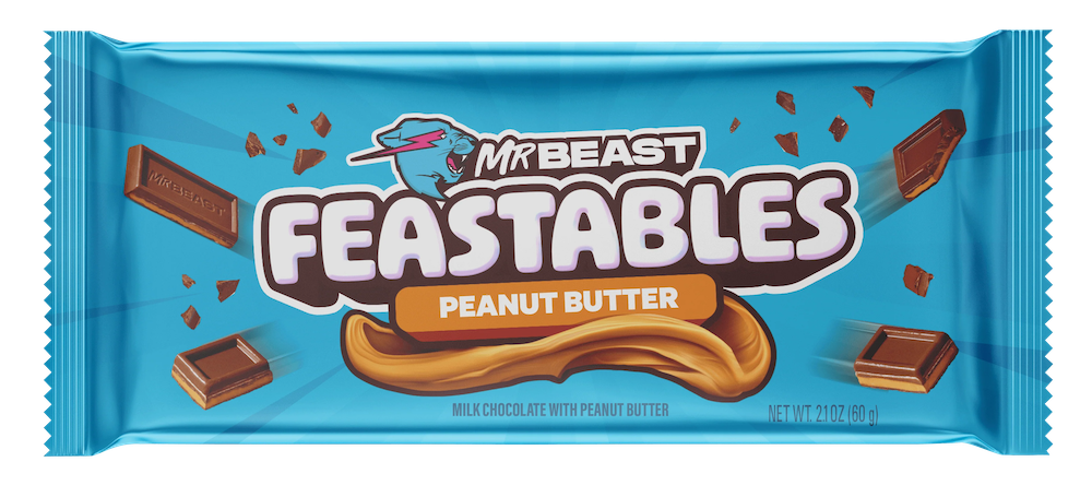 MrBeast Feastables Peanut Butter Milk Chocolate Bar 60g