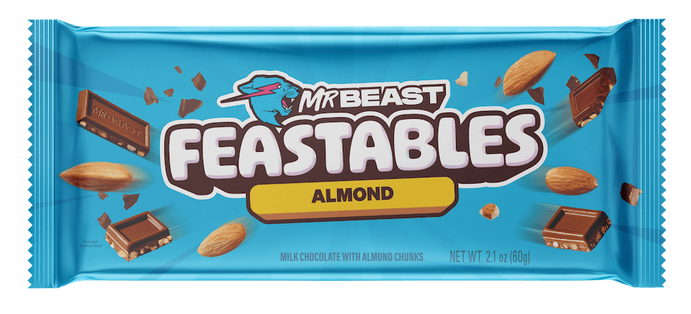MrBeast Feastables Almond Milk Chocolate Bar 60g