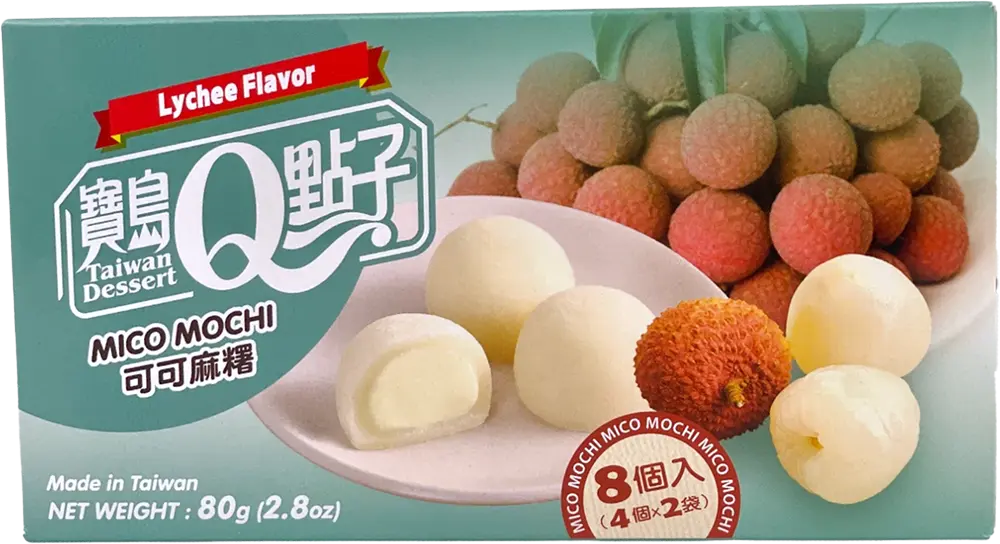 Taiwan Dessert - Mico Mochi Lychee Flavour 80g(BF:2025-12-31) | Asiatiska Produkter | Gottegrisen