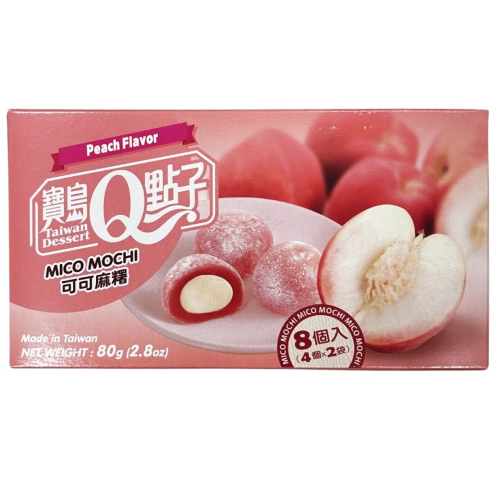 Taiwan Dessert - Mico Mochi Peach Flavour 80g(BF:2025-12-31) | Asiatiska Produkter | Gottegrisen