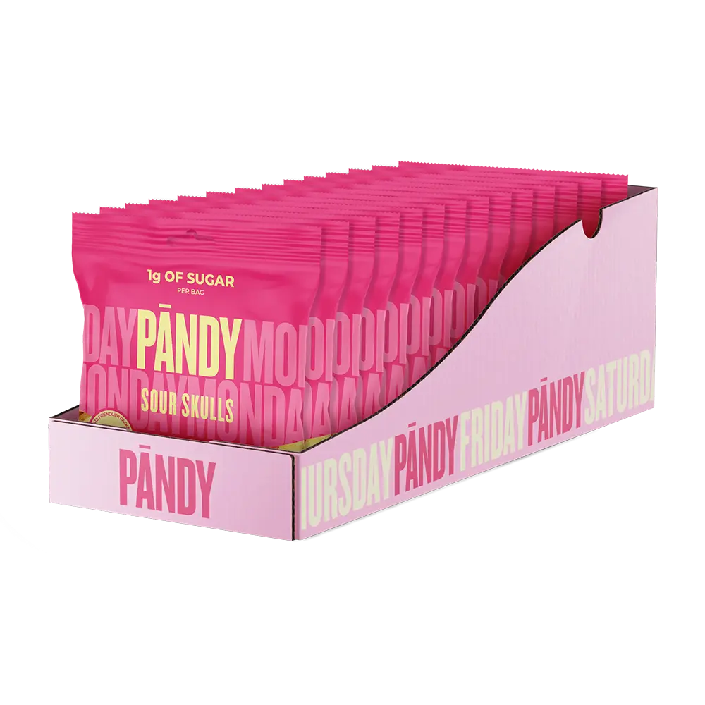 Pändy Candy Sour Skulls 50g x 14st | Godis | Gottegrisen