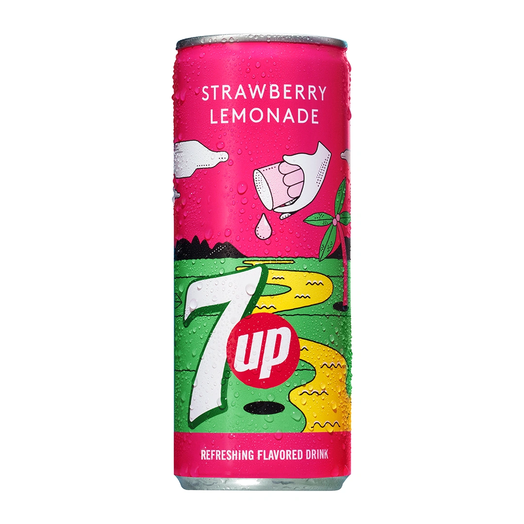 7UP Strawberry Lemonade 330ml x 24st | Dryck | Gottegrisen