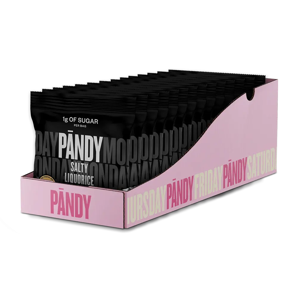 Pändy Candy Salty Liquorice 50g x 14st | Godis | Gottegrisen