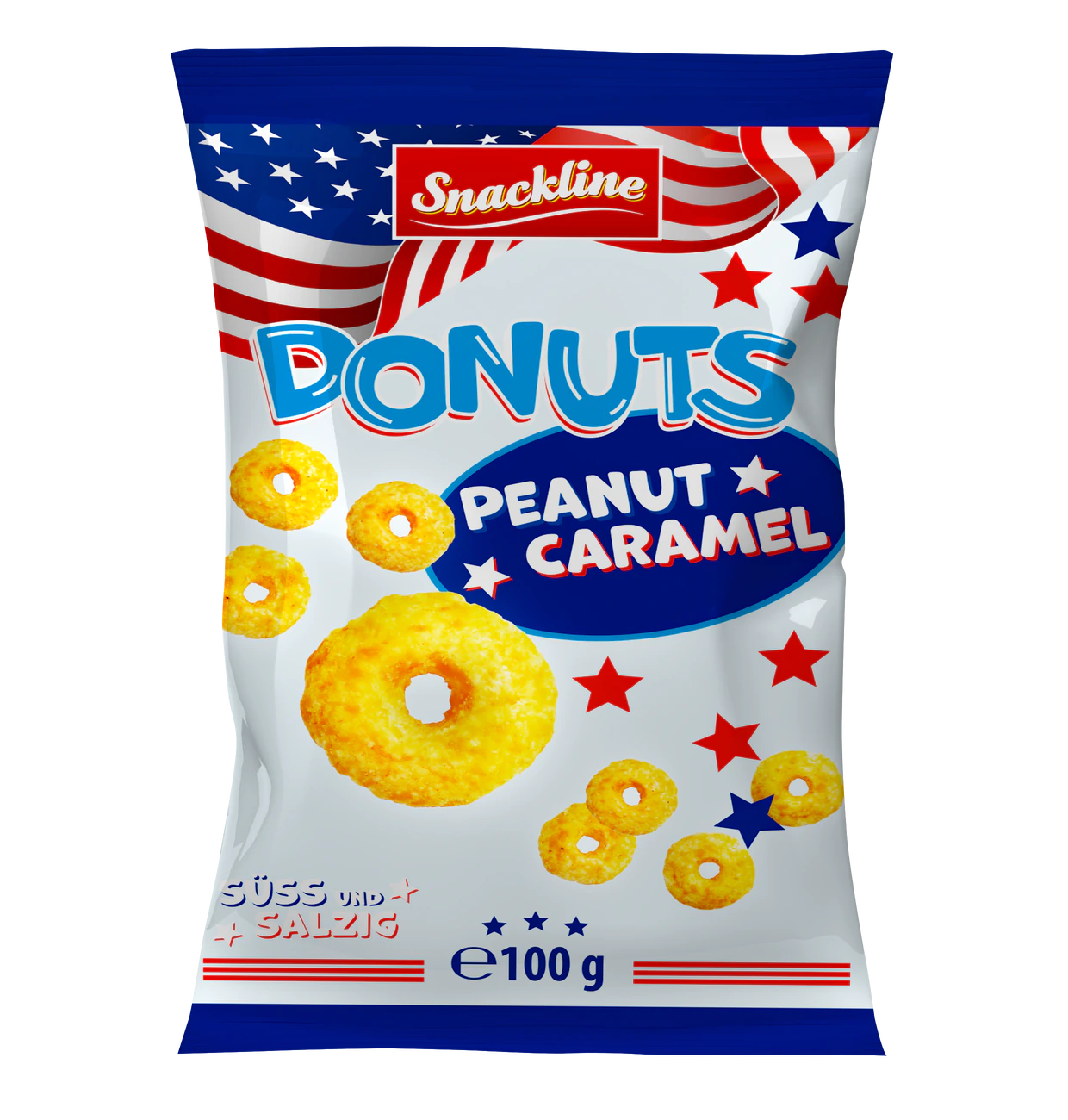 Snackline Donut Rings Caramel-Peanut 100g | Snacks - Chips | Gottegrisen