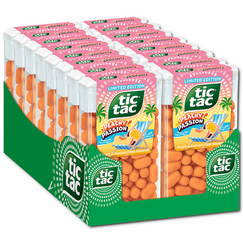 Tic Tac Peachy Passion 18g x 12st | Godis | Gottegrisen