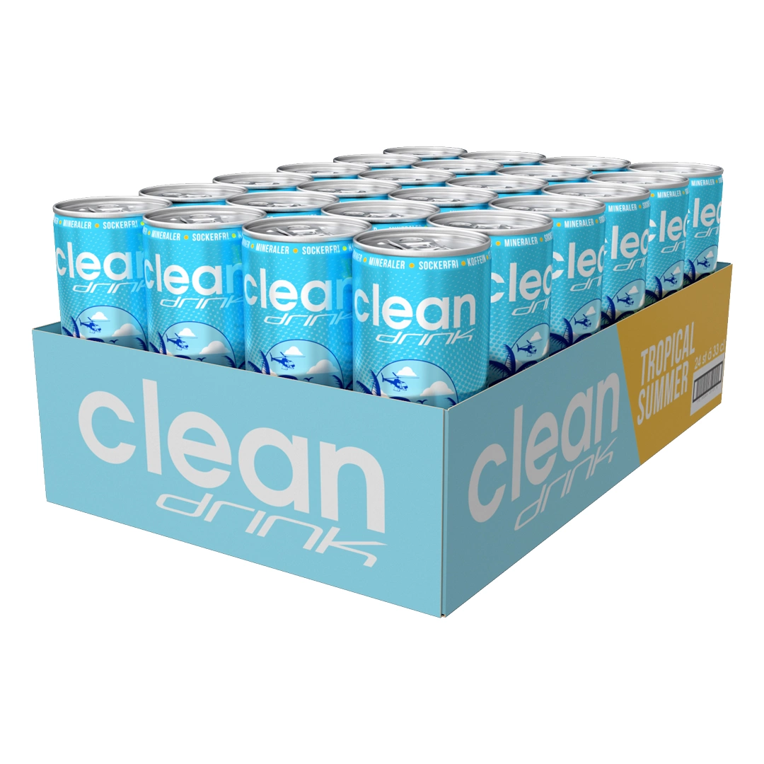 Clean Drink Tropical Summer 33cl x 24st | Dryck | Gottegrisen