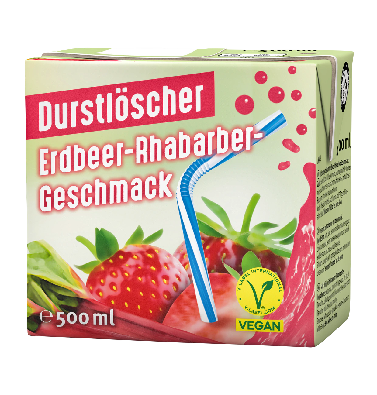 Durstlöscher Strawberry-Rhubarb 500ml | Dryck | Gottegrisen