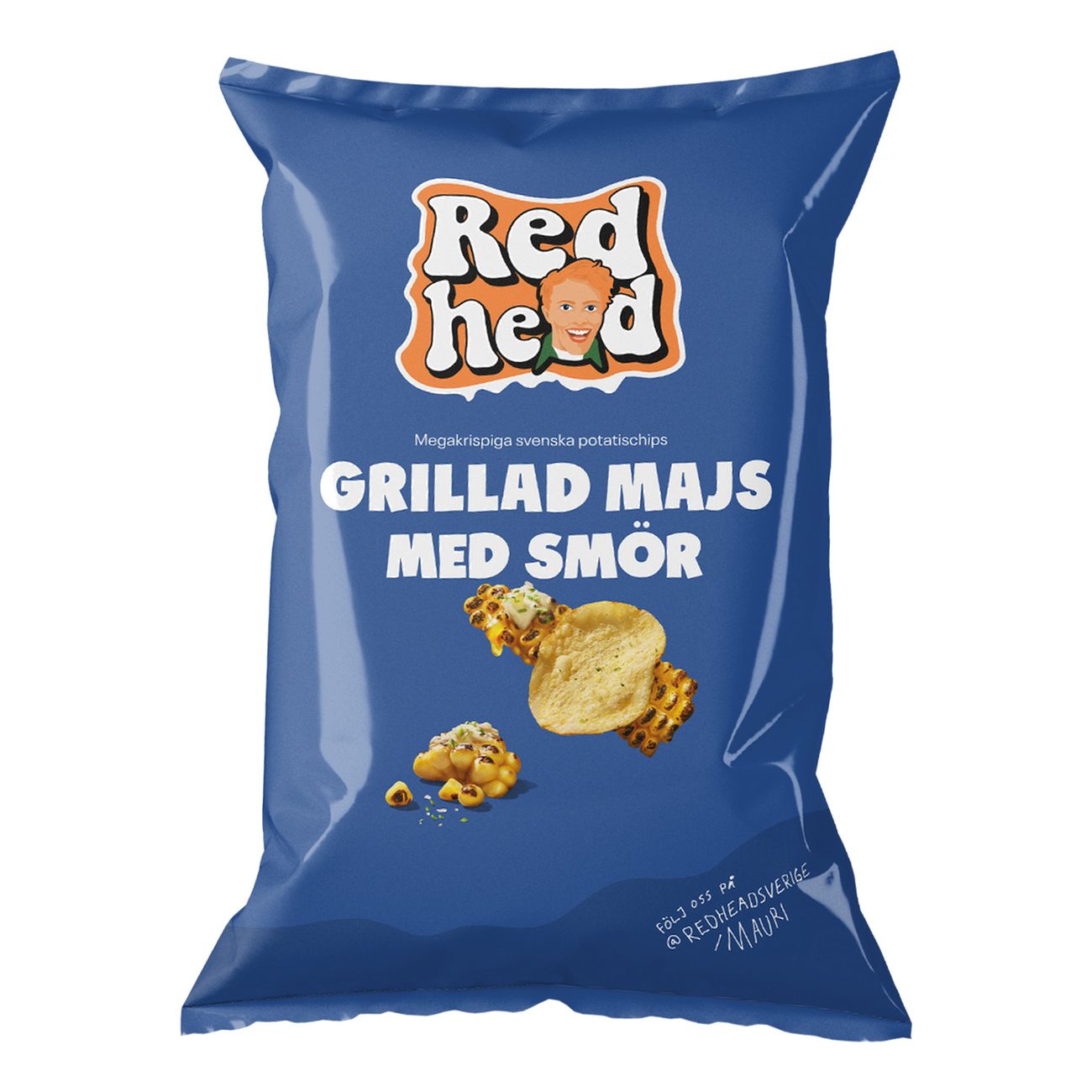 Redhead Chips Grillad Majs med Smör 150g | Snacks - Chips | Gottegrisen